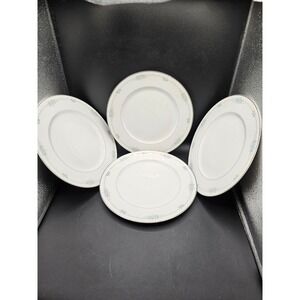 Style House Fine China Corsage Dinner Plates Set of 4 Blue Floral Japan 10.25in